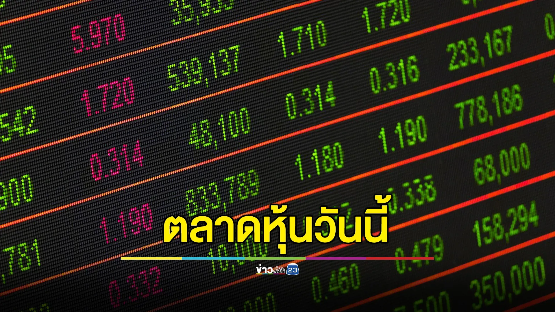 อัปเดต"ตลาดหุ้นไทย"ปิดตลาดวันนี้ เพิ่มขึ้น +6.12 จุด